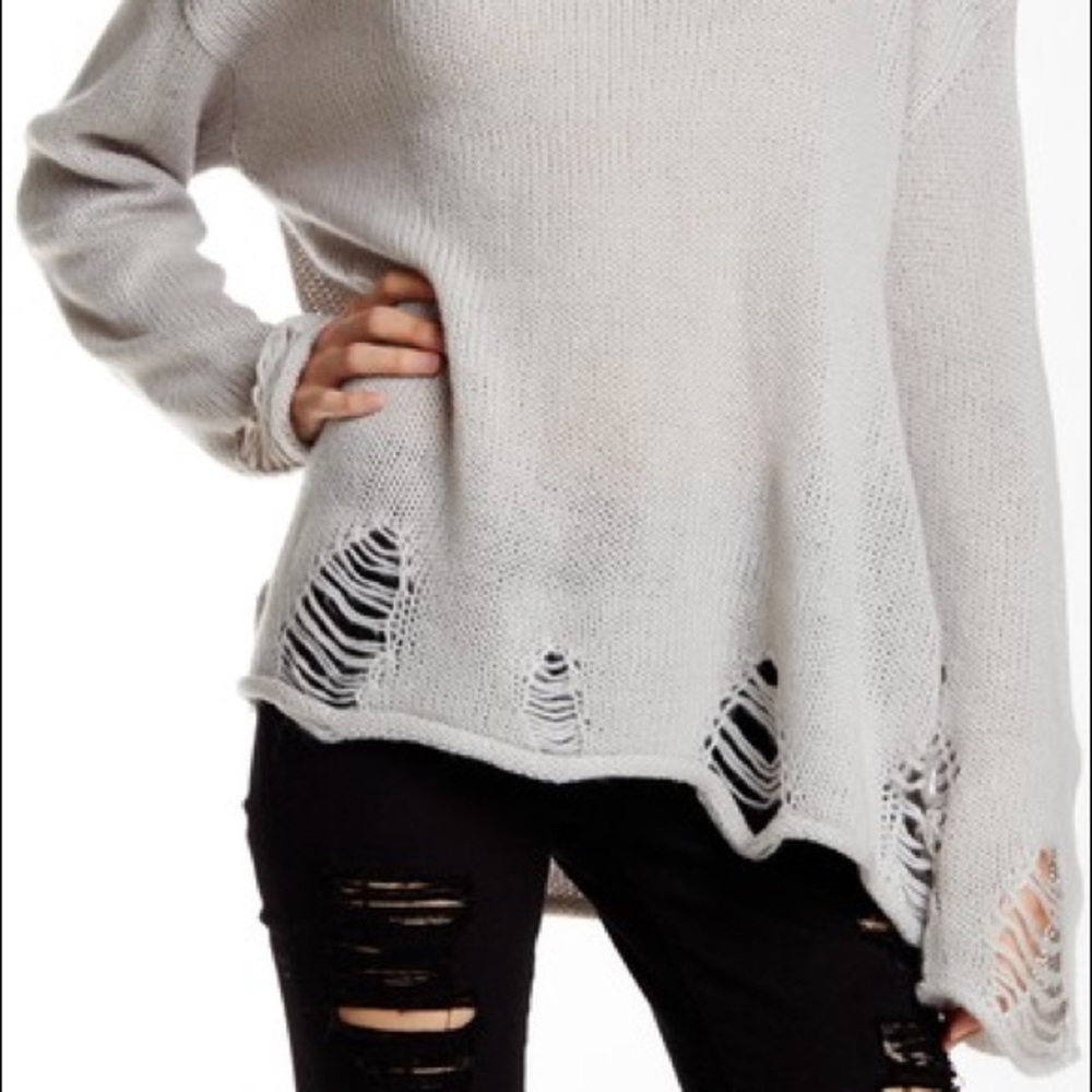 Wildfox white label essentials grey lenon sweater