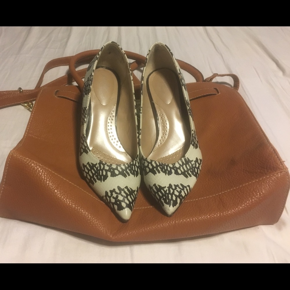 Snakeskin kitten heels