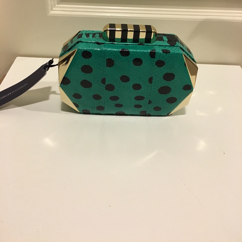 NWT Rebecca Minkoff Hex Minaudiere Clutch-Jungle