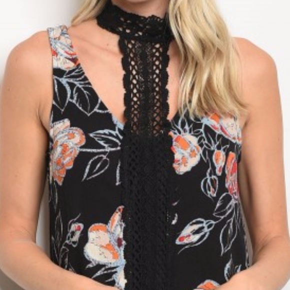 DRESS FLORAL PRINT CHOKER DRESS - Picture 3 of 3