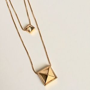 VINCE CAMUTO Gold Layered Stud Pendant Necklace