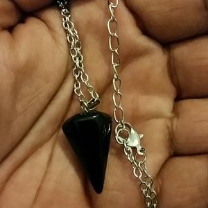 Black Agate Healing Stone Necklace
