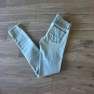 Light Denim Moto Jeans - Size 25