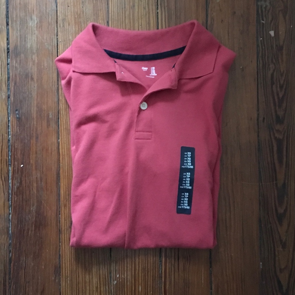 Salmon polo shirt