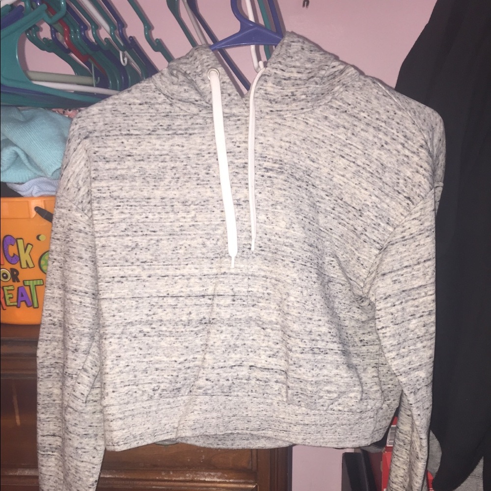 Crop top hoodie.