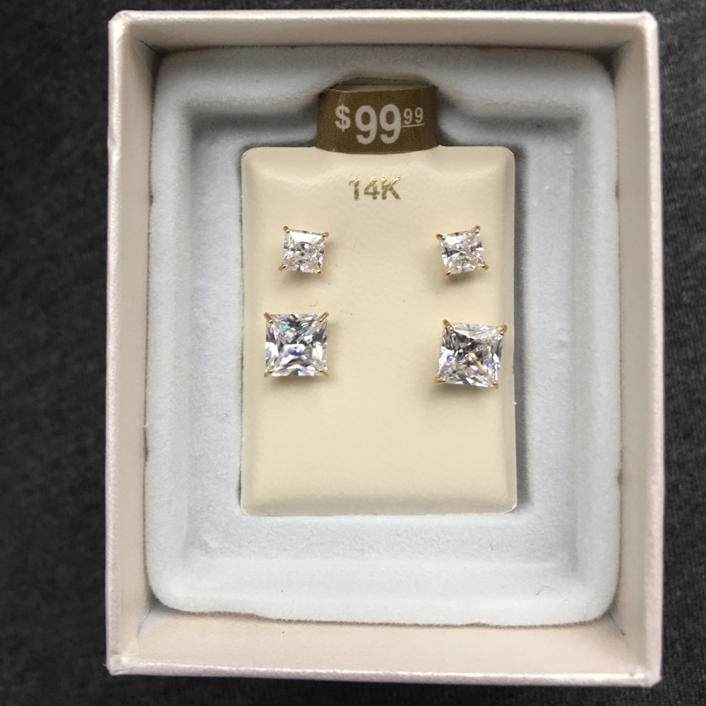14K diamond earrings