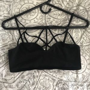 Black caged bralette