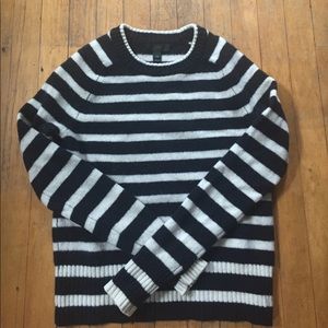 J. Crew striped crew neck wool sweater