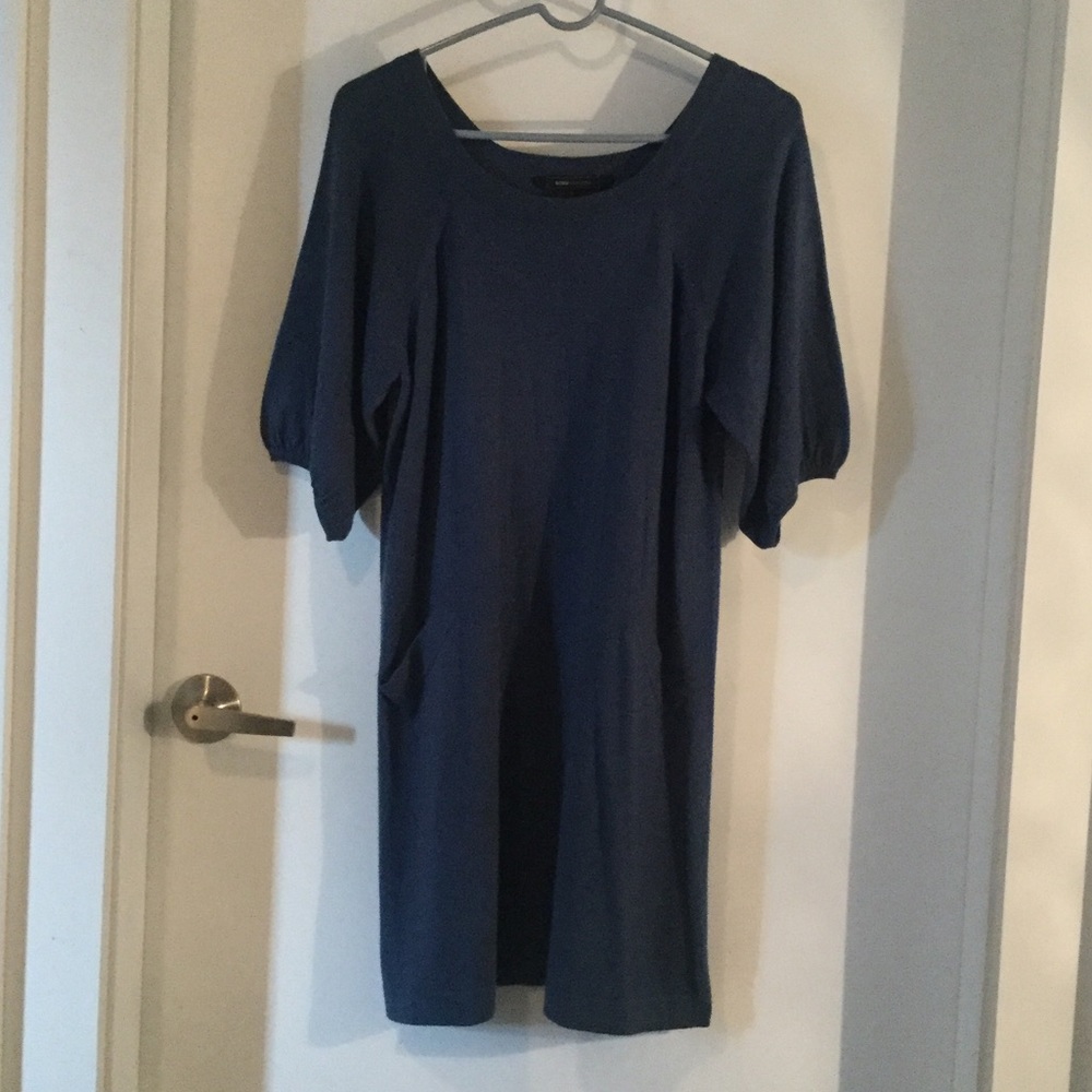 Blue sweater dress, XS BCBGMaxAzria