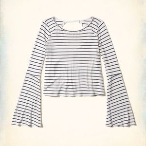 Hollister open back bell sleeve top