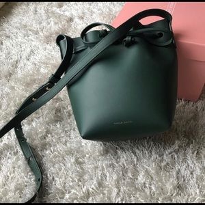 Mansur Gavriel mini mini bucket bag in Moss