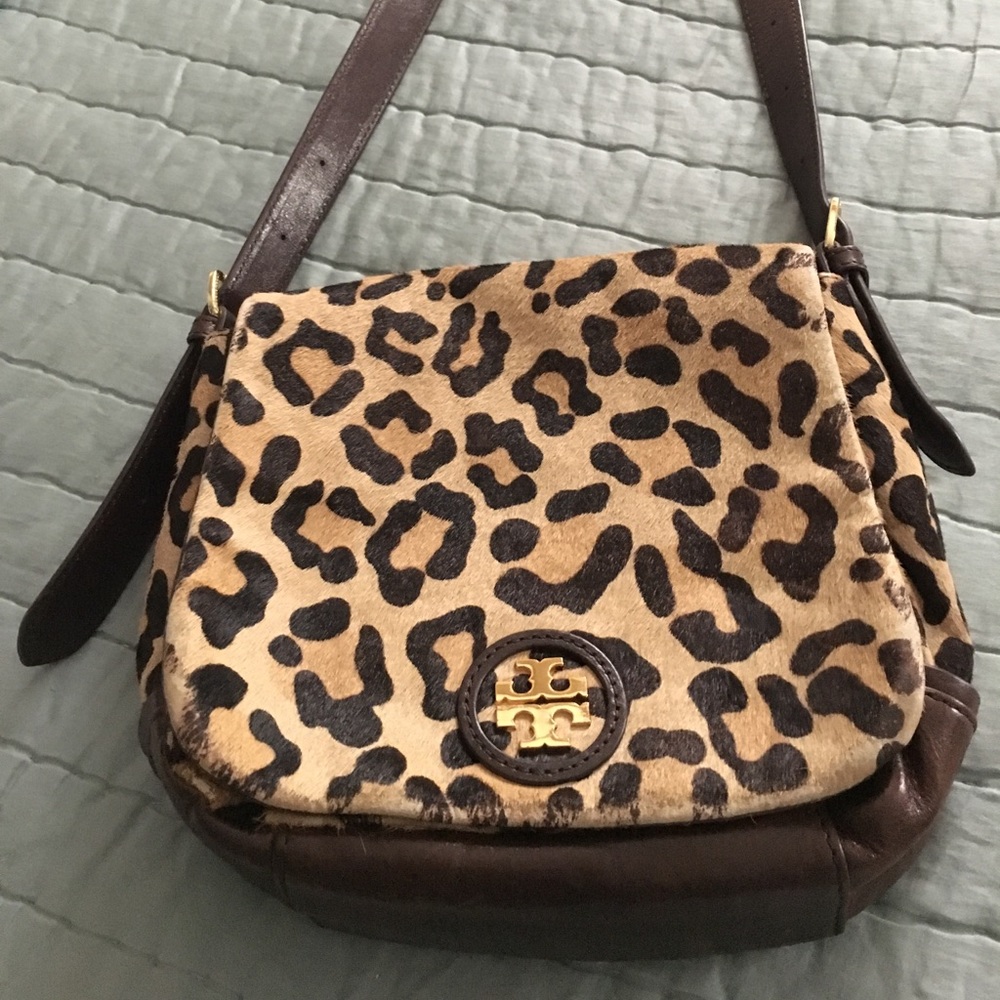Authentic Tory Burch leopard crossbody