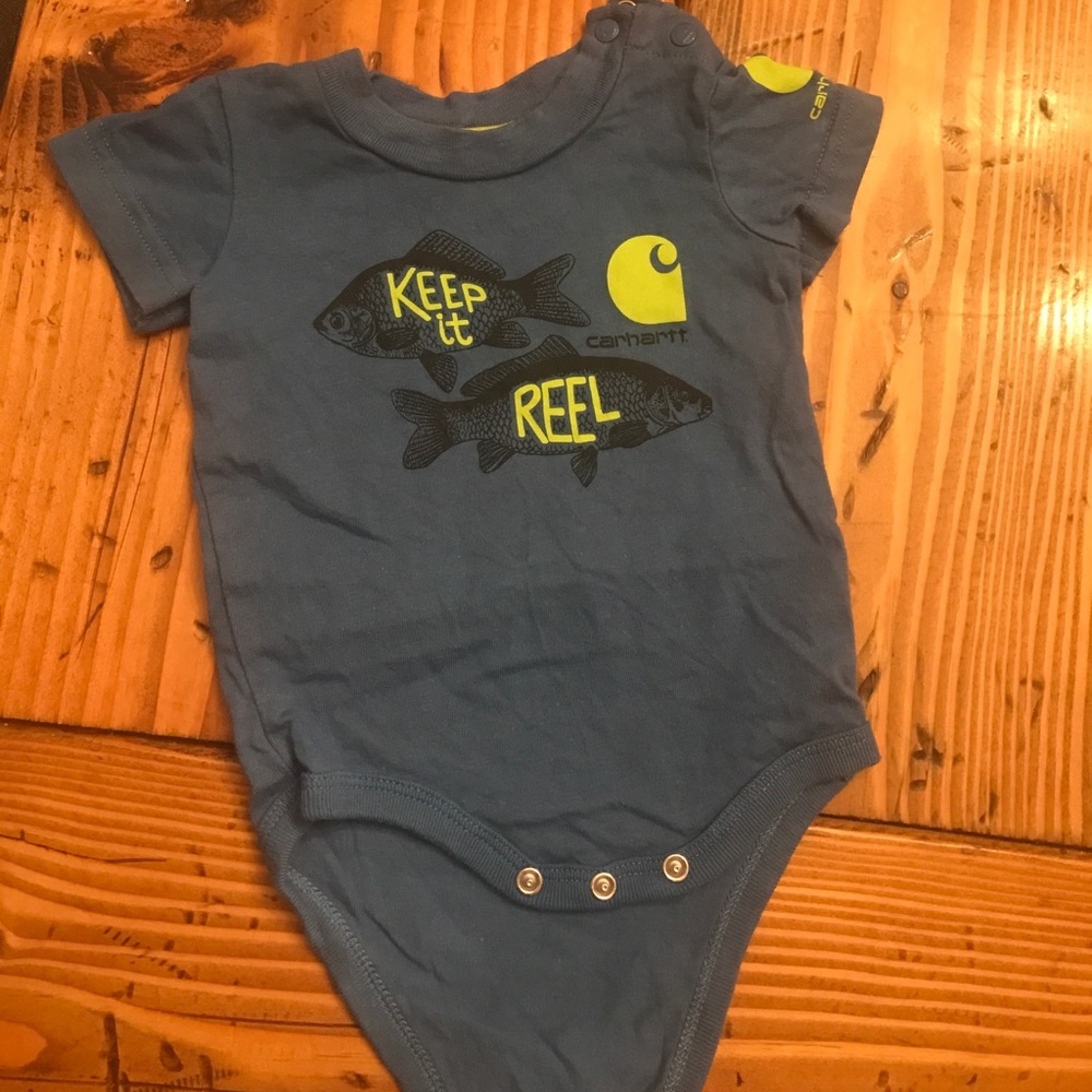 Carhartt fish onesie