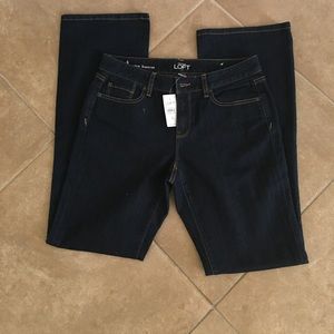 Ann Taylor Loft Curvy Bootcut Dark Blue Jeans Sz 4