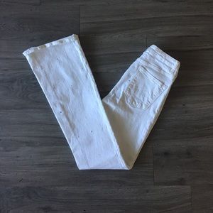 White Denim Bell Bottom Jeans