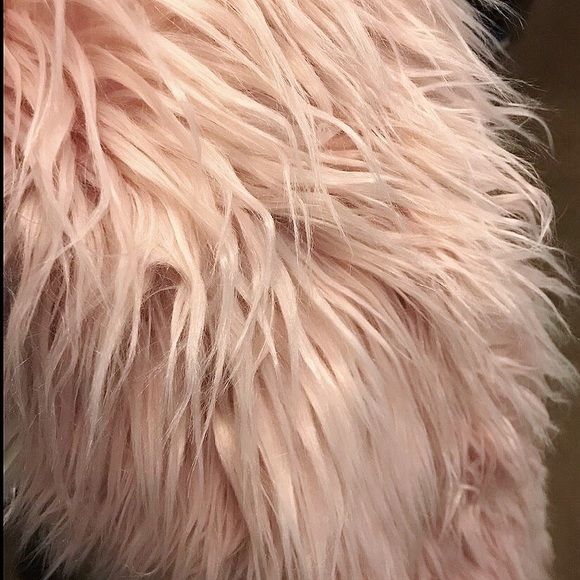 HP🏆Luxury Queen Creme Pink Fur Holiday Coat,2-16 - Picture 5 of 8