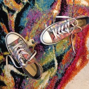 Plaid Madras Converse Sneakers All Star Shoes