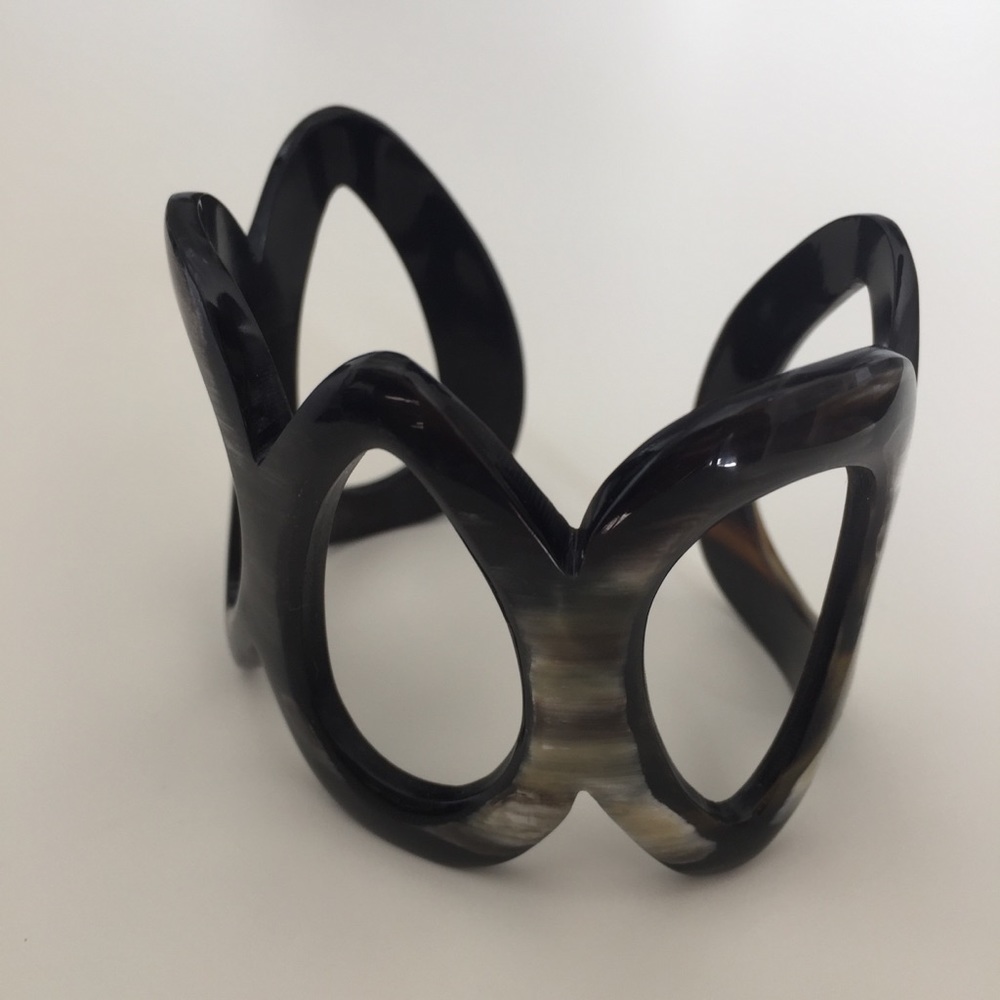 Natural Horn Cuff Bangle Bracelet Women Jewelry