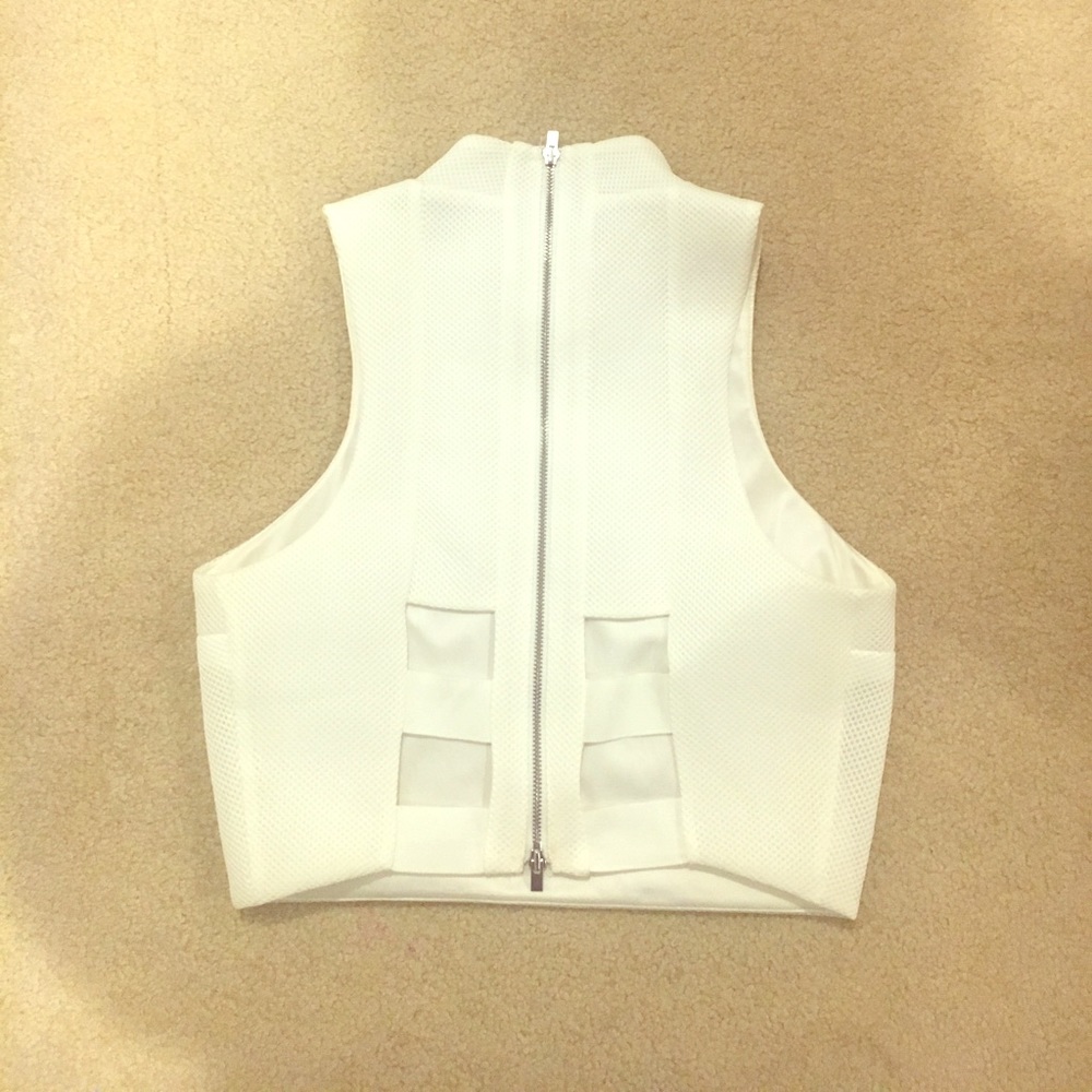White crop top