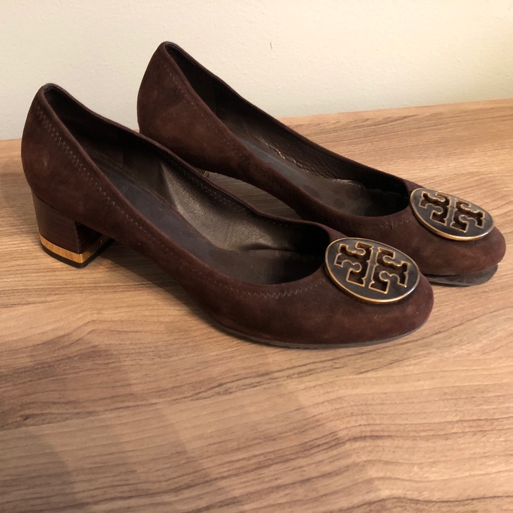 Tory Burch Chocolate Brown Suede Shoes