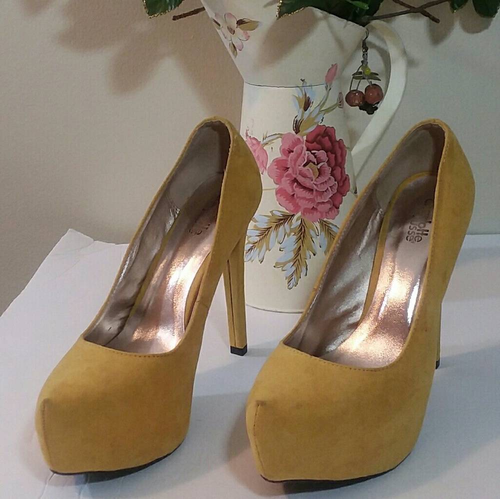 SOLD!!! NOT FOR SALE. Charlotte Russe Yellow Pumps