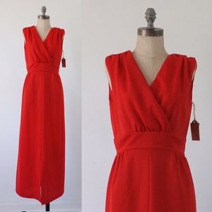 vintage red maxi dress | vintage 1960s red dress