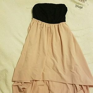 Strapless high low dress