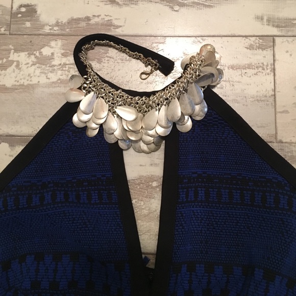 Bebe size 0 blue and black mini dress - Picture 2 of 6