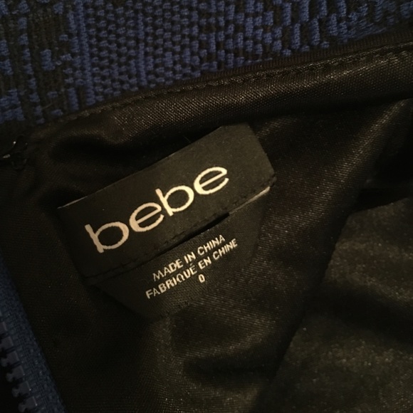 Bebe size 0 blue and black mini dress - Picture 5 of 6