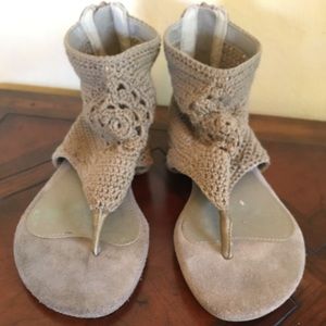 Mia crocheted flat sandals. 7