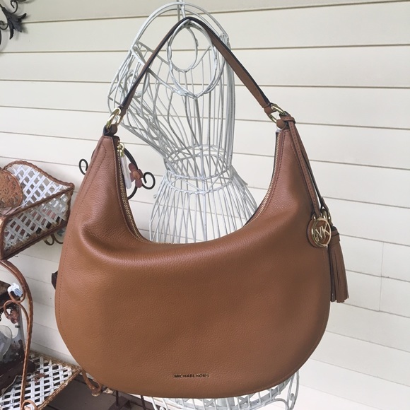 NWT Michael Kors Lydia Brown Hobo Bag - Picture 3 of 8