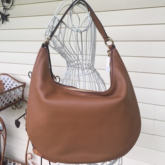 NWT Michael Kors Lydia Brown Hobo Bag - Picture 5 of 8