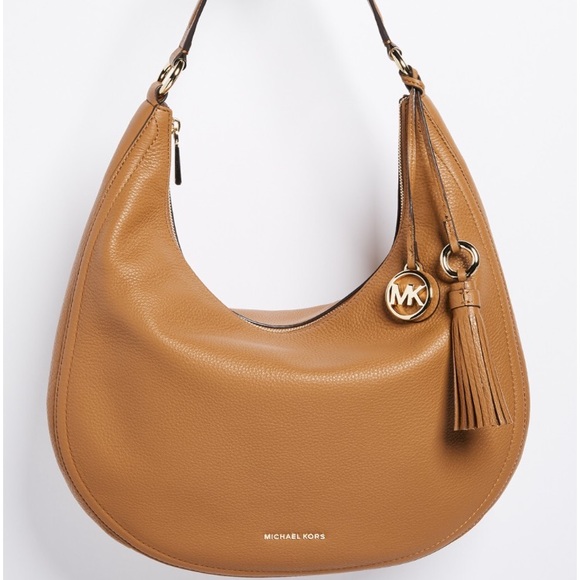 NWT Michael Kors Lydia Brown Hobo Bag - Picture 2 of 8