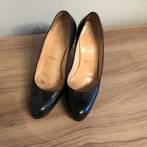 Christian Louboutin Black Leather Pumps