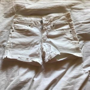 American Eagle white jean shorts
