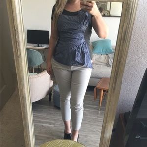 Anthropologie dress shirt and jersey top