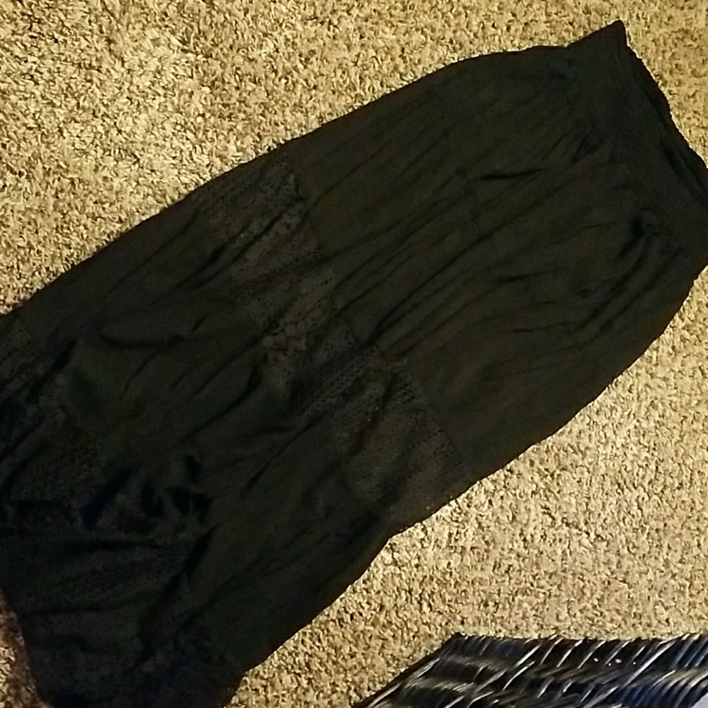 Black lace skirt