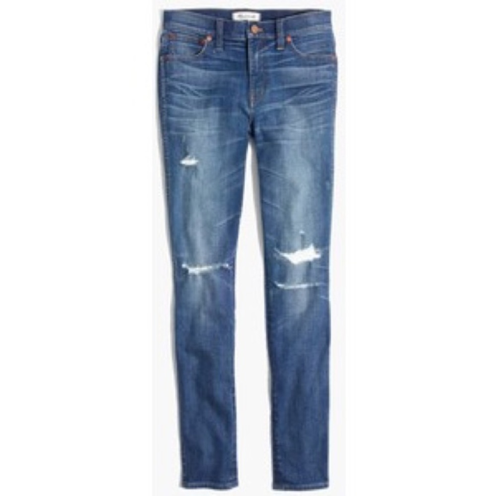 High waisted Madewell skinny jeans