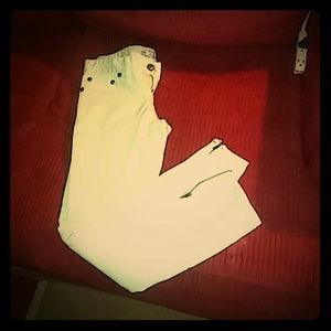 Free People Lime Skinny Jeans Ankle Zippers