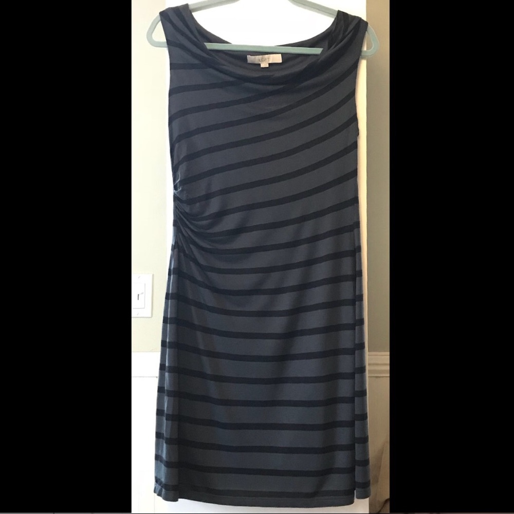 LOFT dress | cowl neck, ruched detail at waist