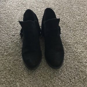 Black fringe Not Rated booties