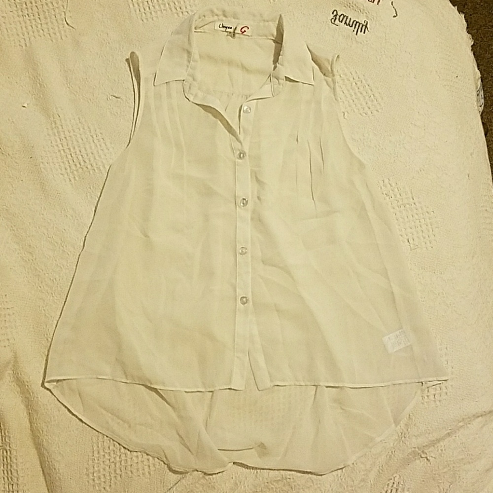 White button tank top