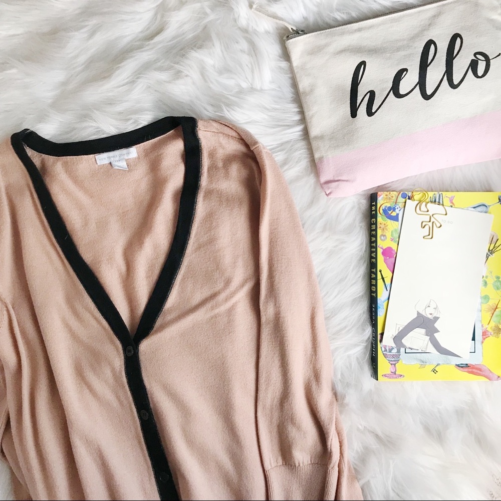 New York & Company Neutral Cardigan