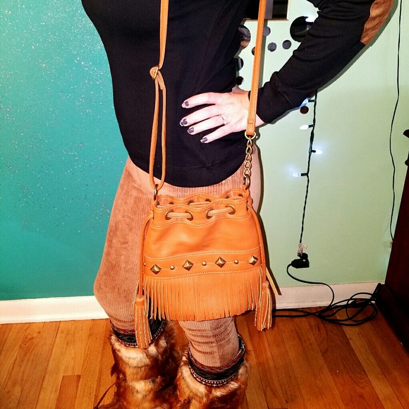 Sale! Carlos Santana Studded Fringe Bag - Picture 2 of 7