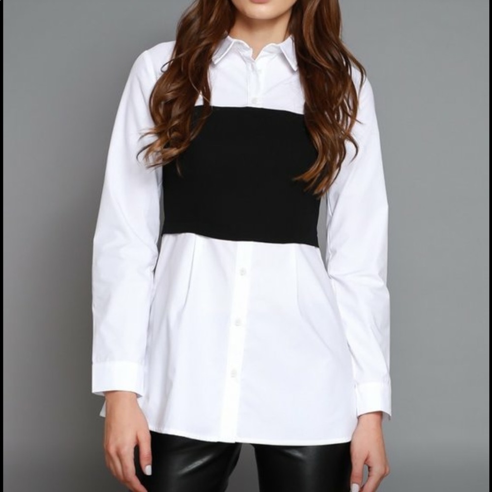 Colorblock Button Down