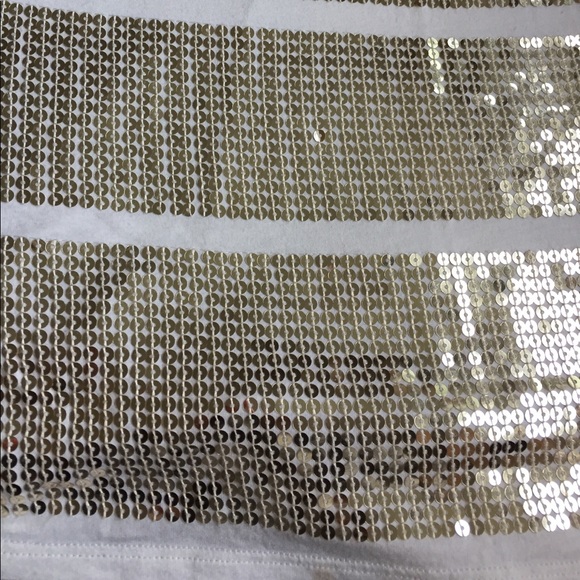 EXPRESS Dreamweight Gold Sequin Tunic Dress Tank - Picture 3 of 5