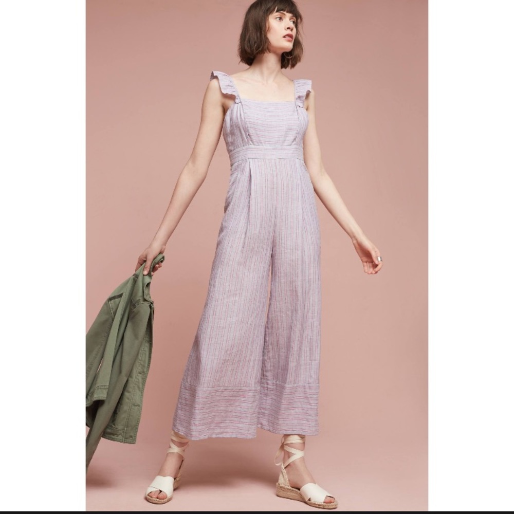 NWT Anthropologie Nantucket Ruffled Jumpsuit - Picture 1 of 4