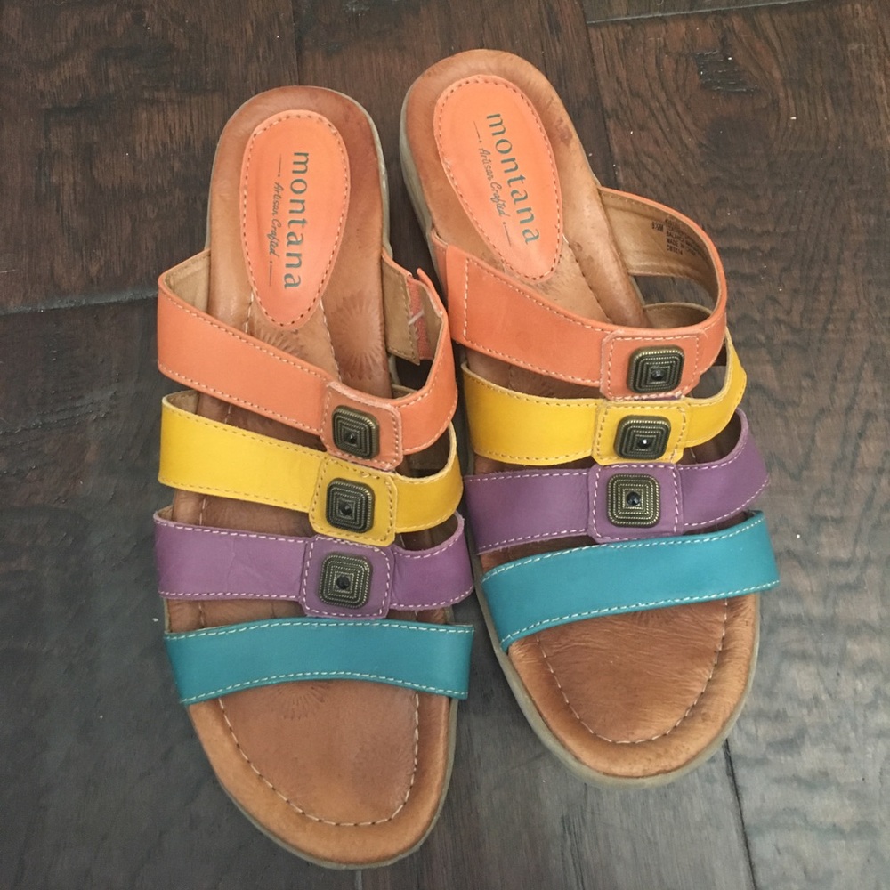 Montana Leather Sandals Size 9 1/2