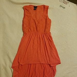 Redish high low tank top