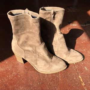 Block Heel Sock Booties